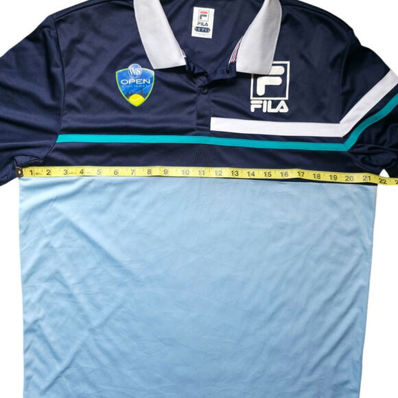 FILA W&S Cincinnati Open Tennis Womens Polo Size XL Navy white and teal - Picture 8 of 12